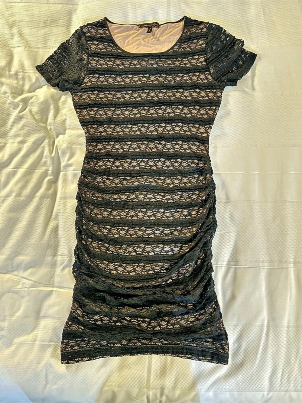 BCBGMAXAZRIA Black Lace Mini Dress Size Medium